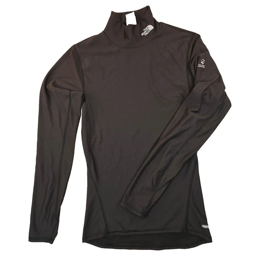 Small S The North Face Flight Series VaporWick Mock Neck Base Layer Shirt Black